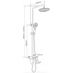 Well Bloom Italy 5009SG 雨淋花灑套裝 (太空灰色)